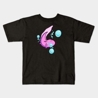 cute axolotl just relaxing Kids T-Shirt